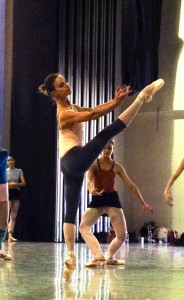 Suzanne rehearsing for Opening Night!