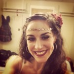 Patricia Delgado backstage in her Gypsy costume.